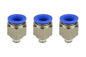 3x TEMCo Pneumatic Air Quick Push to Connect Fitting 1/8" NPT to 1/2" Hose OD - Picture 1 of 5