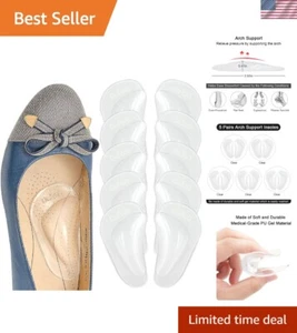 Durable Arch Support Insoles with Thick Gel Pads - 5 Pairs for Enhanced Comfort - Picture 1 of 7
