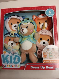Kid Connection Dress Up Bear Includes 5 Fun Outfits! 8" Plush Toy for Kids - Picture 1 of 2