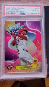 2024 Topps Pristine - Swings of Summer #SS-8 Bryce Harper PSA 10 - Picture 1 of 2