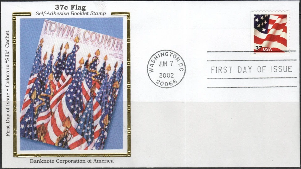 US Scott #3635 "Colorano "Silk" Cachet, "Flag", First Day Cover - Image 1 of 1