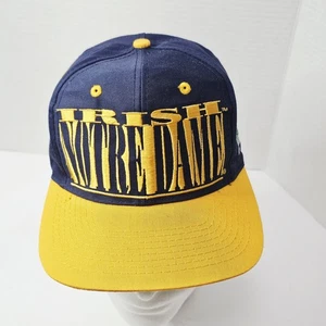 Vintage 90s Notre Dame Fighting Irish Snapback Hat Logo 7 Graffiti Logo Excellen - Bild 1 von 9