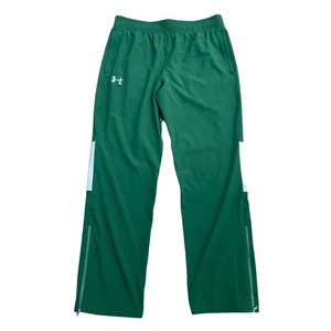 Under Armour Heatgear Loose Fit Green Squad Woven Storm Warm-Up Pants Size Large - Picture 1 of 9
