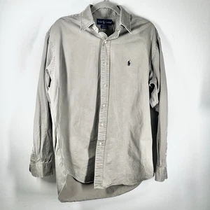 Camisa negra vintage Ralph Lauren para hombre talla pequeña calce relajado marrón con botones - Imagen 1 de 9