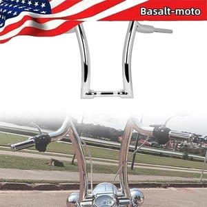 Manillar de elevación cromado de 16"" para motocicleta apto para Harley Softail Touring - Imagen 1 de 16