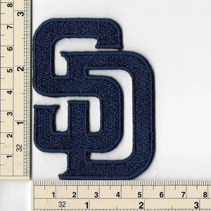 (1) ONE SD San Diego Padres MLB BLUE  Iron on Patch Embroidered Emblem Badge - Picture 1 of 2