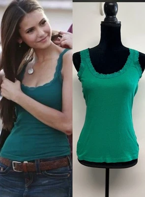 Top Cami mediano ribete de encaje ASO Katherine Pierce Vampire Diaries Elena Gilbert Foto 1 de 4