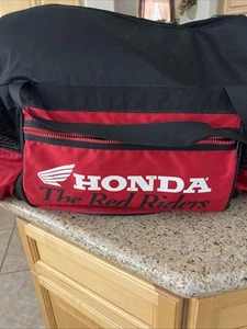 Bolso de Lona Honda Vintage Raro Enorme Rojo Riders Fox - Imagen 1 de 14