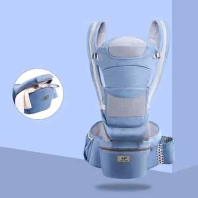 Portabebés Taburete de Cintura con Bolsa de Almacenamiento Canguro Hombro Envoltura Eslinga Infantil Foto 1 de 4