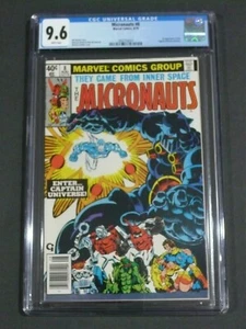CGC 9,6 WP - Micronauts #8 Primera Aparición del Capitán Universo Quiosco - Imagen 1 de 3