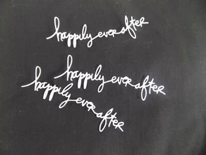Lote de 20 troquelados Happily Ever After Script blancos aniversario boda amor - Imagen 1 de 1