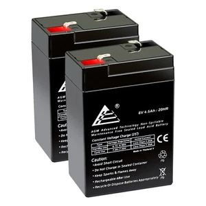 2 Pack: 6V 4.5AH SLA Battery Replaces UB645 ELB06042 YT-645 PS-640 3FM4.5 CP645 - Picture 1 of 7