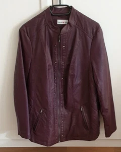 Lederjacke Damen Lederimitat Helena Vera bordeaux Gr. 44 - Bild 1 von 4