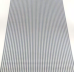 Vintage SA Maxwell Wallpaper Double Roll Gray/Blue & White Thin Stripes - Picture 1 of 12