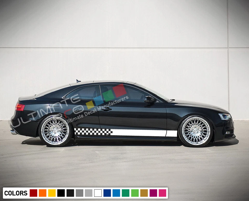 Kit de carrocería a rayas laterales de vinilo calcomanía adhesiva para alerón labial Audi A5 Sport s line rs Foto 1 de 4