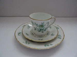 Hutschenreuther Racine Jardin Kaffeegedeck 3 teilig Weiß mit Goldrand - Bild 1 von 6