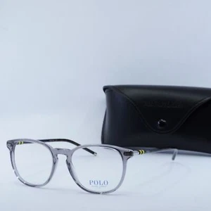 NEW Polo Ralph Laurent PH2225 5413 Shiny Transparent Grey 52mm Eyeglasses - Picture 1 of 6