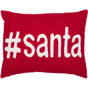 #Santa Granero Rojo y Blanco Navidad Lanzamiento Almohada Decoración Vacacional 14 x 18" Botón Trasero - Imagen 1 de 3