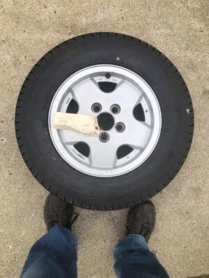 1986-1992 VW Vanagon 14 x6" alloy 5 spoke aluminum wheel 14" oem 5x112 mm ET30 - Image 1 of 4