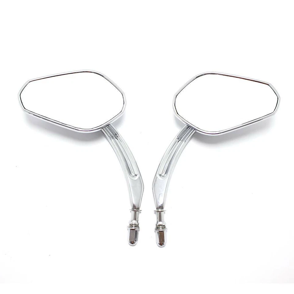 Chrome Motorcycle Rearview Mirrors For Harley Davidson CVO Street Glide Chopper - Image 1 of 4