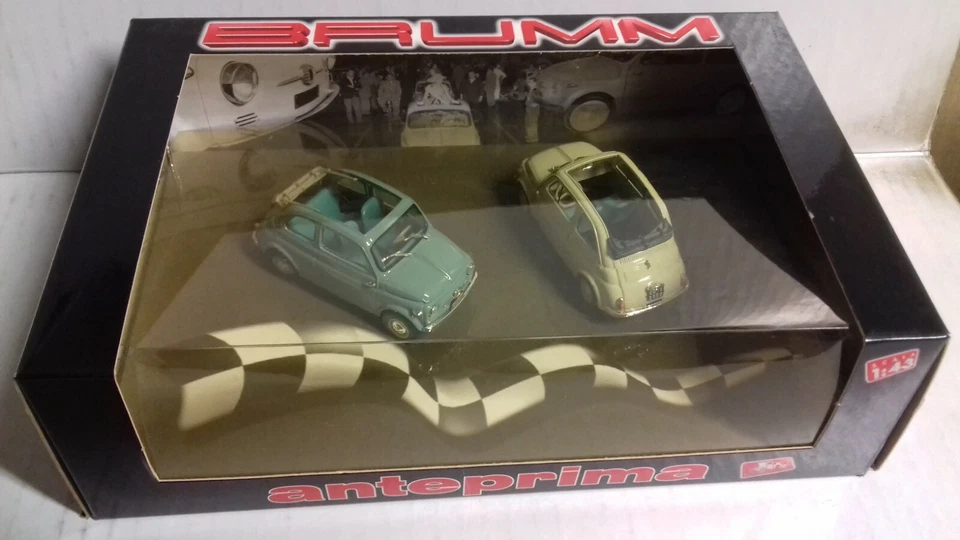Brumm A006 Fiat Nuova 500 Economica + Normale aperta 1957 1/43 - Immagine 1 di 1