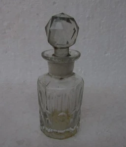 Vintage Old Cut Glass Victorian Glass Perfume Bottle, Collectible - Picture 1 of 6