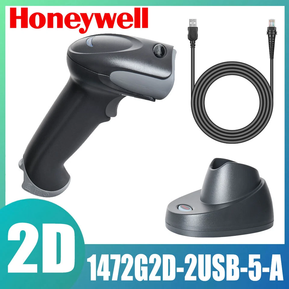Honeywell Voyager 1472G2D-2USB-5-A 1D 2D Bluetooth USB Barcode Scanner with Base - Image 1 of 4
