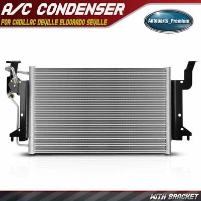 A/C Condenser with Bracket for Cadillac DeVille Eldorado Seville 1994 1995 4.6L - Image 1 of 4