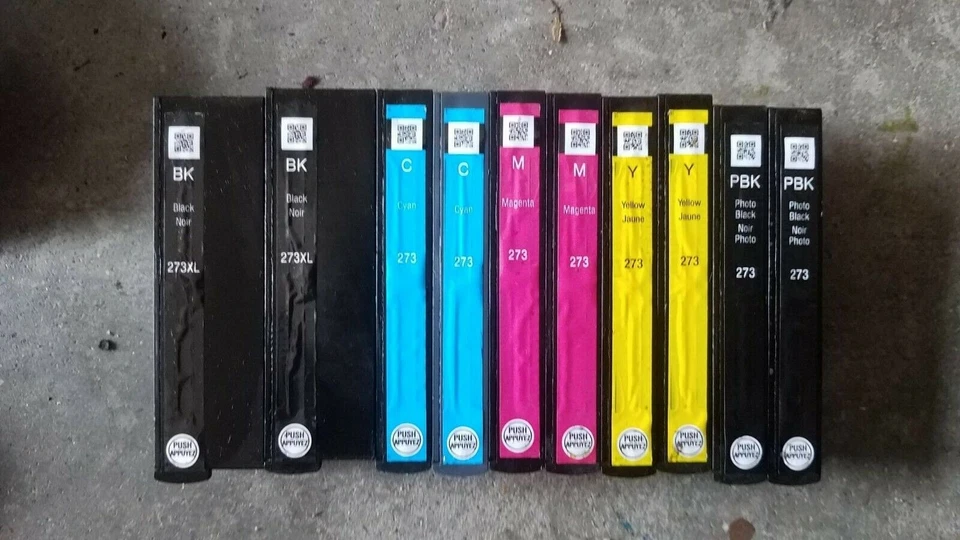 10 Genuine Empty VIRGIN Epson 273XL 273 ink BCYMPB Cartridges Not Refilled N6-1` - Image 1 of 1