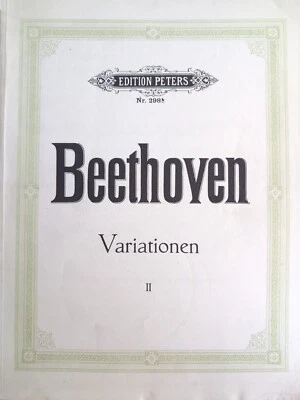 BEETHOVEN VARIATIONEN FOR THE PIANO BOOK 2 - EDITION PETERS - GC - Image 1 of 2