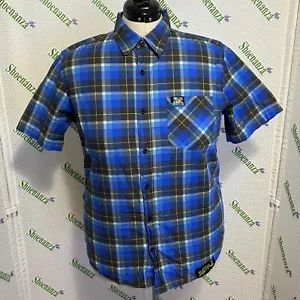 Camisa con botones Middle Of Beyond Street Fighter II 2 Chun-Li a cuadros MOB para hombre L - Imagen 1 de 5