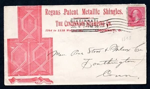 US 1898 ADVERTISING COVER ROOFING AND SHINGLES BOTH SIDED - Picture 1 of 2