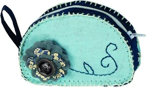 Kleiber blue & navy small bag/purse Felt Kit sewing craft children gift 931-46 - Picture 1 of 4