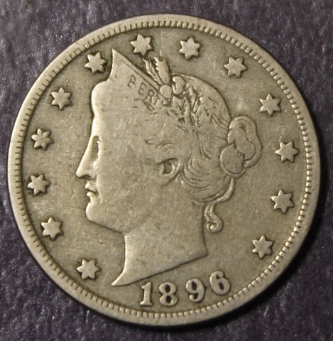 1896 Liberty Nickel  Fine........................Lot 9778 Cover