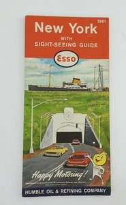 1961 Esso Road Map: New York with Sight-seeing Guide - Picture 1 of 2