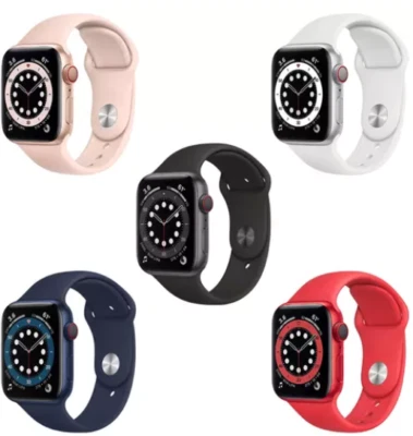 UNLOCKED Apple Watch Series 6 (GPS + LTE) w/44mm Aluminum Case & Sport Band - Image 1 of 3