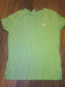 VS Victoria's secret PINK  ~ MEDIUM ~   t-shirt shirt top mint green - Picture 1 of 5