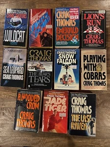 LOT of 11 CRAIG THOMAS Thriller Books AUBREY and HYDE Series #2-9 + Extras - Picture 1 of 4