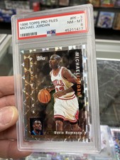 1996 TOPPS PRO FILES #PF-3 MICHAEL JORDAN Chicago Bulls HOF PSA 8 #23