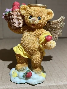 Bär Engel Korb mit Obst Figur - Bild 1 von 3