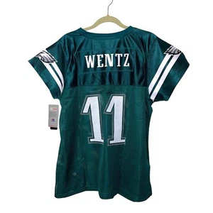 NFL Philadelphia Eagles Jersey Womens Size 1X 11 Green Carson Wentz Majestic New - Picture 1 of 11