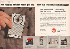 1962 RCA: Powerlift Transistor Radios Room Size Sound Vintage Print Ad