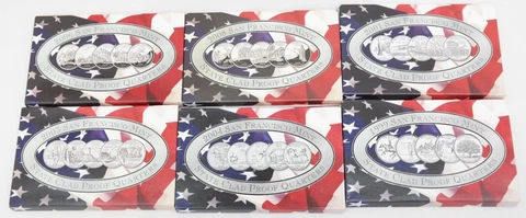 San Francisco Mint State Clad Quarters Proof Sets Mixed Years Lot of 6   FR Cover