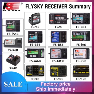 Flysky FGR4S FGR4P FGR4B FS-GR3E FS-R6B FS-iA6 FS-iA6B FS-BS6 FS-R9B RC Receiver - Image 1 of 4