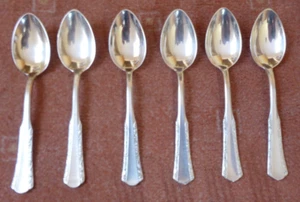 WMF 2000 -  6 Kaffeelöffel - 13,7  cm  - Silber 90 - - Picture 1 of 1