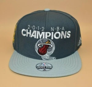 Miami Heat adidas 2012 NBA Champions Official Locker Room Snapback Cap Hat - Picture 1 of 8