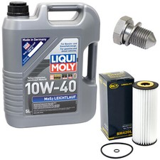 Engine oil set 10W-40 5 liters + oil filter SH 420 L + screw for Audi Seat Skoda VW