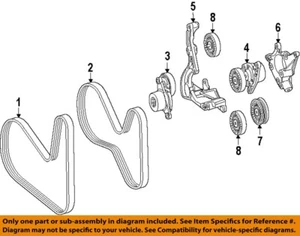 MERCEDES OEM 15-23 C63 AMG S Cooling Belts Pulleys-Ac Belt 0039932896 - Picture 1 of 1