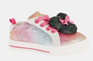 Disney Minnie Mouse Rainbow Glitter Pom Shoes Sneaker Toddler all size available - Bild 1 von 7