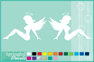 ANGEL MUDFLAP GIRLS cut vinyl decal #1 car truck window Mud Flap Girls stickers - Picture 1 of 1